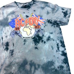 AC/DC graphic T shirt We Salute You 1982 Tie Dye